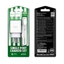 СЗУ HOCO C81A Asombroso (1xUSB, 2.1A, белый) + кабель Type-C