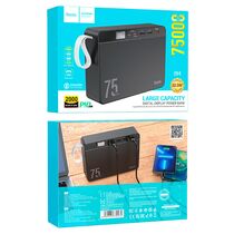 Внешний аккумулятор HOCO J94 Overlord 75000mAh, USB x2, Type-C PD20 x1, дисплей, пластик, черный