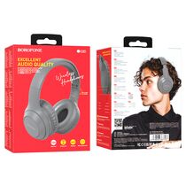Беспроводные наушники Borofone BO20 Player, Bluetooth, накладные, серый (6974443387803)