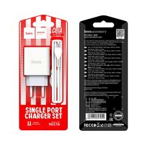СЗУ HOCO C81A Asombroso (1xUSB, 2.1A, белый) + кабель micro-USB