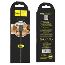 Кабель USB HOCO X20m Flash (MicroUSB, 2м, пластик, Черный)