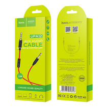 Кабель AUX UPA12 HOCO 1м; 3.5 Jack(П) - 3.5 Jack(П) красный (6957531079323)
