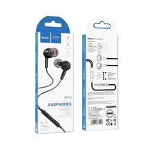 Проводные наушники HOCO M78 El Placer, jack 3.5 mm, микрофон, внутриканальные, черный (6931474735553)