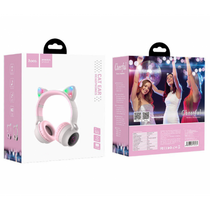 Беспроводные наушники HOCO W27 Cat ear, Bluetooth, с микрофоном, накладные, серый (6931474718457)