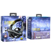 Проводные наушники Borofone BO102 Amusement, jack 3.5 mm, микрофон, накладные, черный (6931474741660)