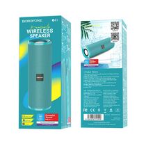 Портативная колонка Borofone BR1 Beyond 10W, бирюзовый, BT, miniJack 3.5, USB, FM приемник, Пластик (6931474711519)