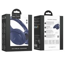 Беспроводные наушники HOCO W40 Mighty, Bluetooth, jack 3.5 mm, накладные, синий (6931474784940)