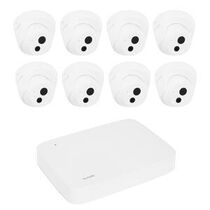 Комплект видеонаблюдения 8-канальный регистратор + 8 камер IP 4 Mp внутренняя Tenda купольная, f: 4.0 мм, 2560*1440, ИК: 30 м, микрофон (K8P-4CR)