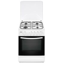 Плита газовая Kraft KF-FSK6407AEWI белый (газ-контроль конфорок, электроподжиг конфорок, конфорок - 4, духовка электрическая, управление - механическо