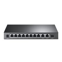 Неуправляемый POE-коммутатор 11 портов TP-Link TL-SL1311MP ( 8x100Мбит/ с 2x1Гбит/ с, 1xSFP, 8xPOE, PoE‑бюджет 124 Вт) корпус - металл
