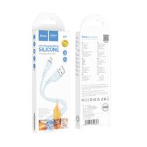 Кабель USB HOCO X97 Crystal (Lightning, 1м, силиконовый, голубой)