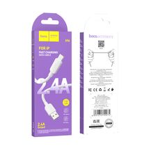 Кабель USB HOCO X96 Hyper (Lightning, 1м, пластик, белый)