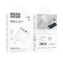 СЗУ HOCO C115A Header (1xUSB, 2xType-C, 3А PD20W, белый)