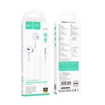 Проводные наушники HOCO M109 Pure joy, jack 3.5 mm, микрофон, вкладыши, белый (6942007600224)