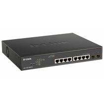 Управляемый PoE-коммутатор 10 портов D-Link DGS-1100-10MPPV2 (8х1Гбит/ с, 2хSFP, 8хPoE, PoE‑бюджет 242 Вт) 2 уровня