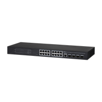 Управляемый PoE-коммутатор 20 портов Dahua DH-PFS4420-16GT-240 (16х1Гбит/ с, 4хSFP, 16хPoE, PoE‑бюджет 240 Вт) 2 уровня