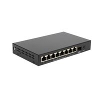 Неуправляемый POE-коммутатор 09 портов Origo OS1209P/ 80W ( 8x100Мбит/ с, 1xSFP, 8xPOE, PoE‑бюджет 80 Вт) корпус - металл