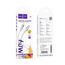 Кабель Type-C HOCO X99 Crystal junction 60W (Type-C, 1м, силиконовый, серый)