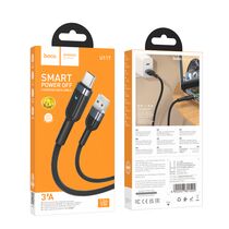 Кабель USB HOCO U117a Grand (Type-C, 1.2м, плетеный, черный)