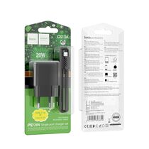 СЗУ HOCO CS13A Ocean (1xType-C, 3А PD20W, черный) + кабель Lightning