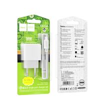 СЗУ HOCO CS12A Ocean (1xUSB, 3А, белый) + кабель Type-C