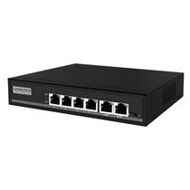 Неуправляемый POE-коммутатор 06 портов Osnovo SW-20600/ A(80W) ( 6x100Мбит/ с, 4xPOE, PoE‑бюджет 80 Вт) корпус - металл