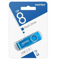 Флеш-накопитель Smartbuy 08Gb USB2.0 Twist Синий (SB008GB2TWB)