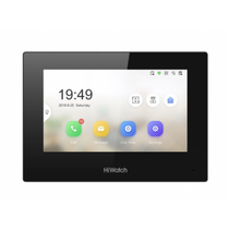 Видеодомофон IP HiWatch, 7 дюймов, 1024*600, черный, карта до128 Gb, WiFi (VDP-H3212WB)