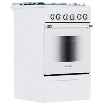 Плита газовая Gefest 5100-02 0181 белый (газ-к духовки, э/ поджиг конф.+дух., конфорок - 4, духовка газовая, решетки чугун)