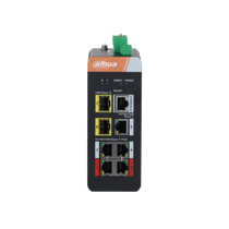 Управляемый PoE-коммутатор 08 портов Dahua DH-IS4207-4GT-120 (5х1Гбит/ с, 2хSFP, 4хPoE, PoE‑бюджет 120 Вт) 2 уровня