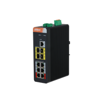 Управляемый PoE-коммутатор 11 портов Dahua DH-IS4410-6GT-120 (6х1Гбит/ с, 4хSFP, 6хPoE, PoE‑бюджет 120 Вт) 2 уровня