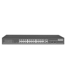 Неуправляемый POE-коммутатор 26 портов Osnovo SW-62422(400W) ( 24x100Мбит/ с, 2xSFP, 24xPOE, PoE‑бюджет 400 Вт) корпус - металл