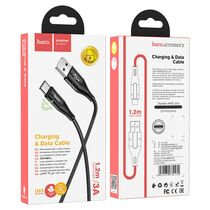Кабель USB HOCO U93a Shadow (Type-C, 1.2м, плетеный, Черный)