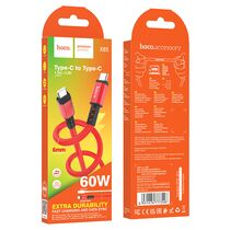 Кабель Type-C HOCO X85 Strength 60W (Type-C, 1м, пластик, Красный)