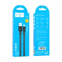Кабель USB HOCO X69i Jaeger (Lightning, 1м, плетеный, Черно-белый)