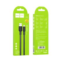 Кабель USB HOCO X69m Jaeger (MicroUSB, 1м, плетеный, Черно-белый)