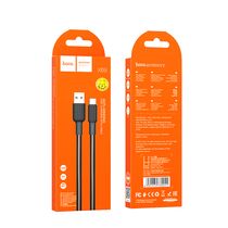 Кабель USB HOCO X69a Jaeger (Type-C, 1м, плетеный, Черно-белый)
