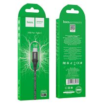Кабель USB HOCO X50a Excellent (Type-C, 1м, плетеный, Черный)