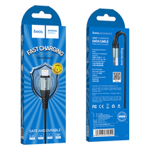 Кабель USB HOCO X38i Cool (Lightning, 1м, плетеный, Черный)