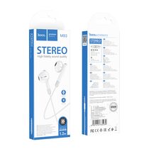 Проводные наушники HOCO M93, jack 3.5 mm, микрофон, белый (6931474765239)