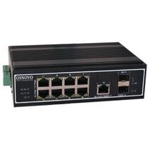 Неуправляемый POE-коммутатор 10 портов Osnovo SW-60812/ I ( 8x100Мбит/ с, 2xSFP, 8xPOE, PoE‑бюджет 300 Вт) корпус - металл