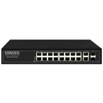 Управляемый PoE-коммутатор 20 портов Osnovo SW-8182/ L(300W) (18х1Гбит/ с, 2хSFP, 16хPoE, PoE‑бюджет 300 Вт) 2+ уровня