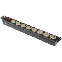 Блок распределения питания Lanmaster LAN-EP19-8P/ S-1.8M . 8xSchuko базовые 10A C14 1.8м
