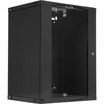 Шкаф коммутационный Lanmaster Next (TWT-CBWNG-18U-6X6-BK) настенный 18U 550x600мм пер.дв.стекл 60кг черный 29кг 988мм IP20