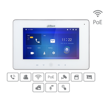 Видеодомофон IP Dahua, 7 дюймов, 1024*600, белый, карта до32 Gb, WiFi (DHI-VTH5221DW-S2)