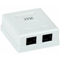 Розетка компьютерная ITK RJ-45 CAT5e, внешняя, двойная (CS2-1C5EU-22 )