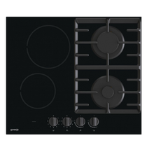 Комбинированная варочная панель Gorenje GCE691BSC черный ( конфорок -  2+2 шт,  панель - стеклокерамика, 60х52 см)
