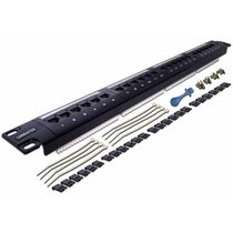 Патч-панель 19" 1U, 24 порта, Cat6, Lanmaster (LAN-PPL24U6)