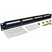 Патч-панель 19" 1U, 24 порта, Cat5e, Lanmaster (TWT-PP24UTP)