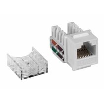 Гнездо вставка RJ-45 (Keystone) Cat5e, 90 градусов, Lanmaster, белый (TWT-OK45UTP/ 5E-WH)